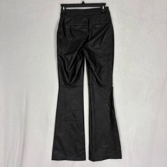 Spanx Black Faux Leather High Waisted Flare Pull On Pants Size Small - Picture 7 of 11